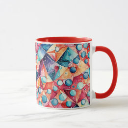 motif numérique géométrique Abstrait 29 -Café Mug