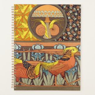 Motif oiseau de la nature Art nouveau français vin
