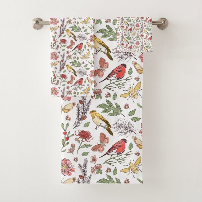 Motif Oiseaux et Fleurs (En situation)