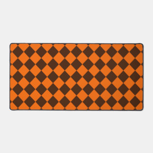 Motif Orange Brown Diamond Checker