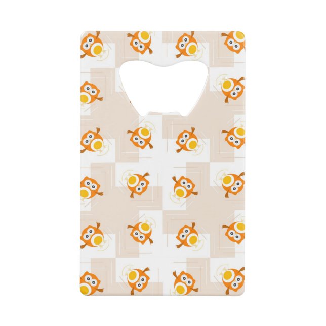 Motif orange d'illustration de hibou (Devant)