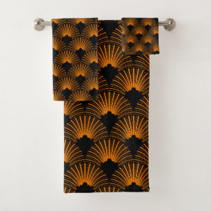 Motif orange et noir d'art déco