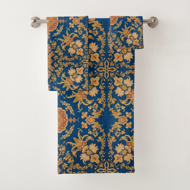 Motif Oriental Turc Persan bleu vintage (En situation)