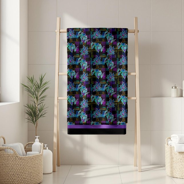 Motif ornemental de Noël Poinsettia noir (Créateur téléchargé)