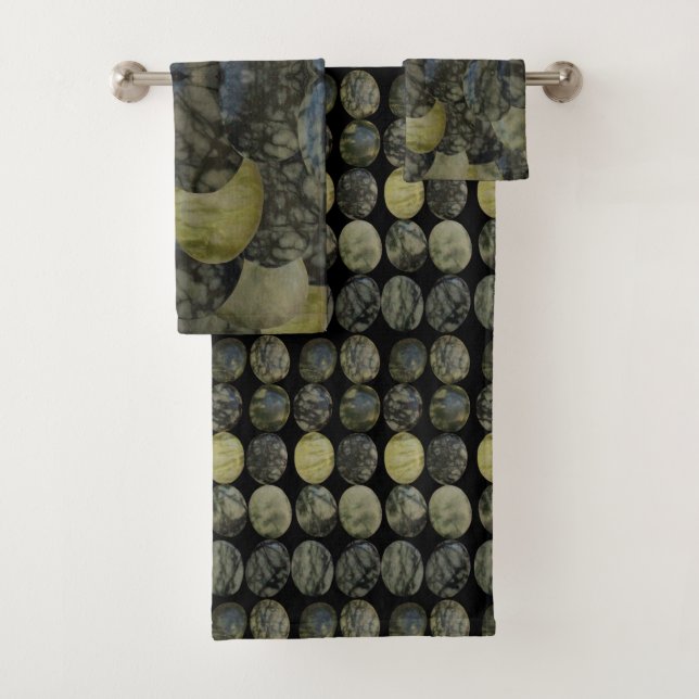 Motif Oval Banded Agate Gemstone Four Part (En situation)