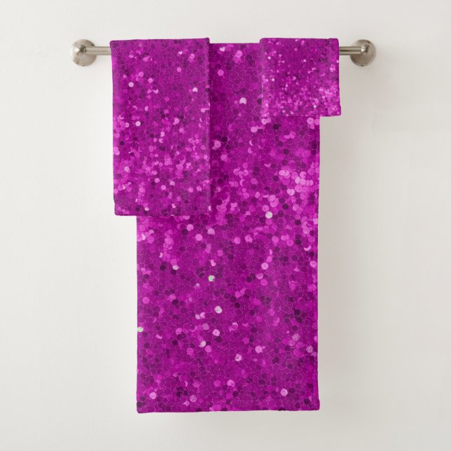 Motif Pailleté Faux Glam Rose Profond (En situation)