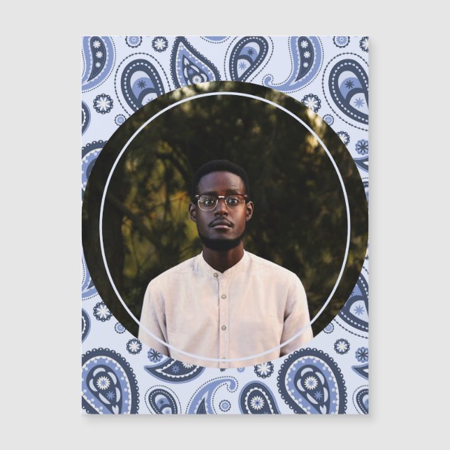 Motif Paisley Bleu (Devant)