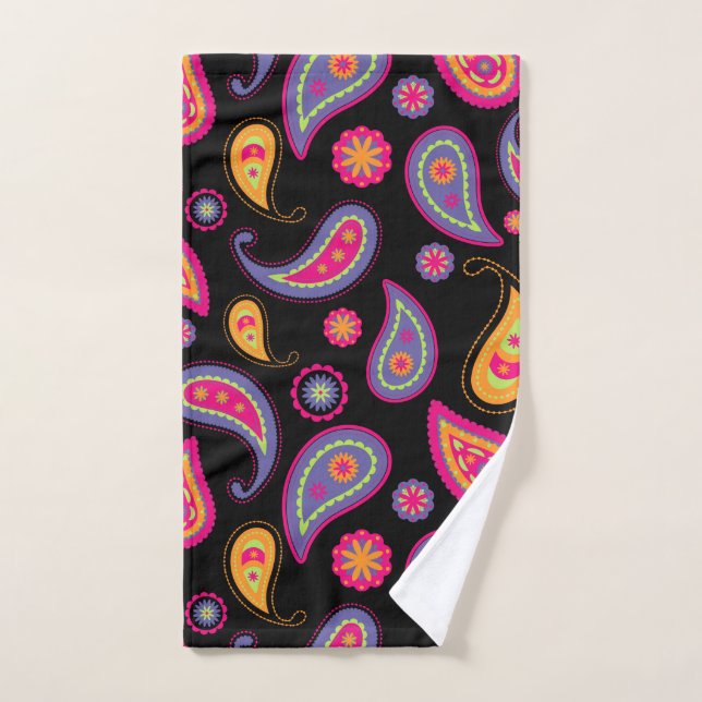 Motif Paisley Coloré (Serviette à main)