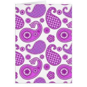 Motif Paisley, violet, violet et blanc