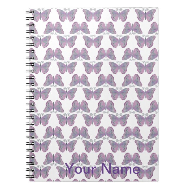 Motif papillon Carnet personnalisable (Devant)