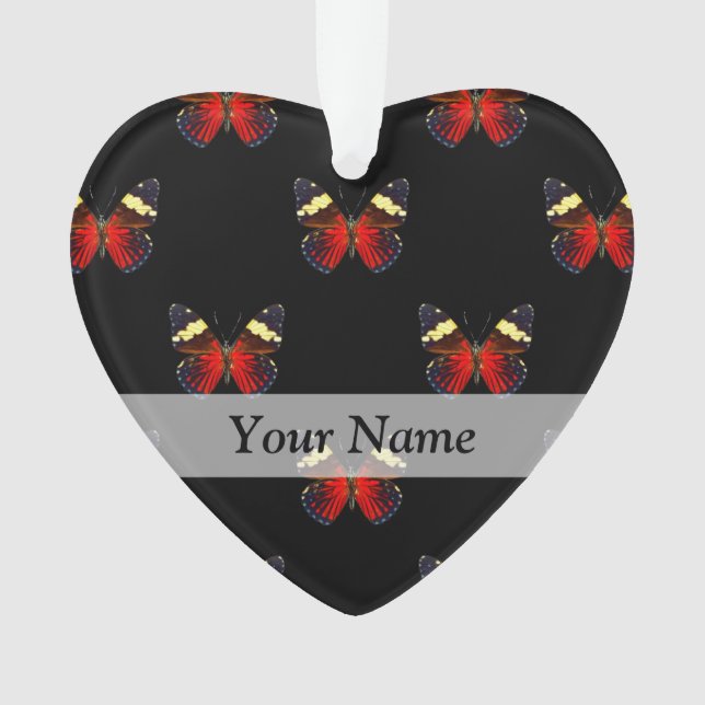 Motif papillon rouge et noir (devant)