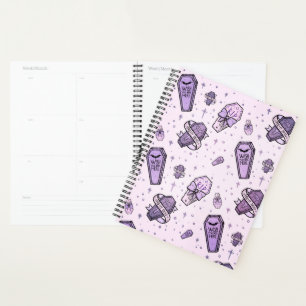 Motif Pastel Goth Coffins