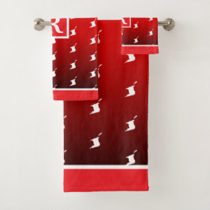 Motif patriotique avec monogramme sur un dégradé R