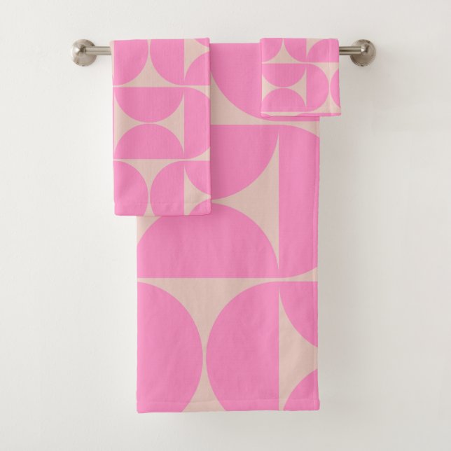 Motif Peach Moderne Du Milieu Du Siècle Et Pink Pr (En situation)