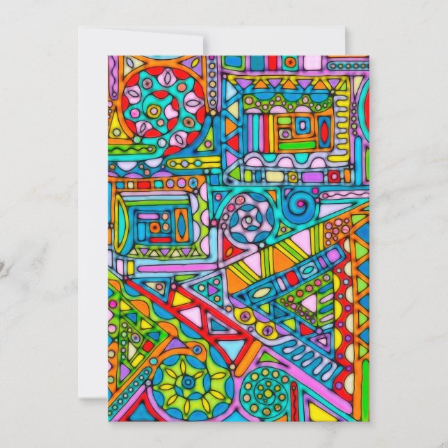 Motif Peint À La Main Et Numériquement Art 53 (Devant)