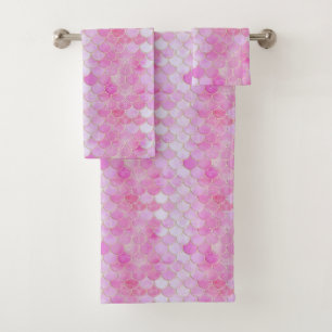 Motif Pink Pastel & Gold Shimmer Mermaid