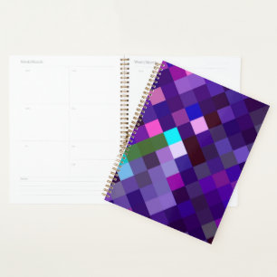 Motif Pixelé - Violet