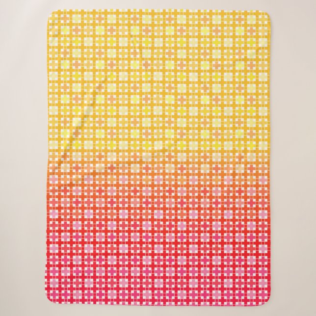 Motif plaid dégradé jaune rouge (Devant)