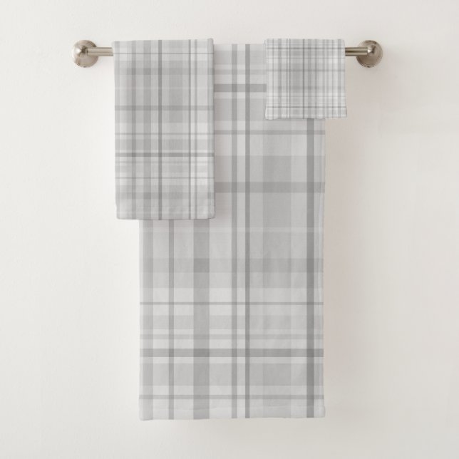 Motif Plaid gris clair Design minimal chic (En situation)
