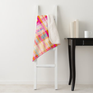 Motif Plaid Vintage Rétro En Pastels