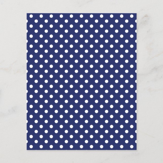 Motif Pois bleu et blanc de la Marine (Devant)