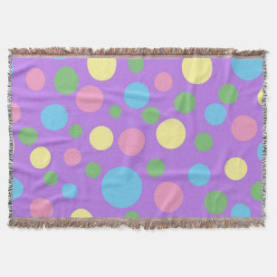 Motif pois coloré jeter la couverture