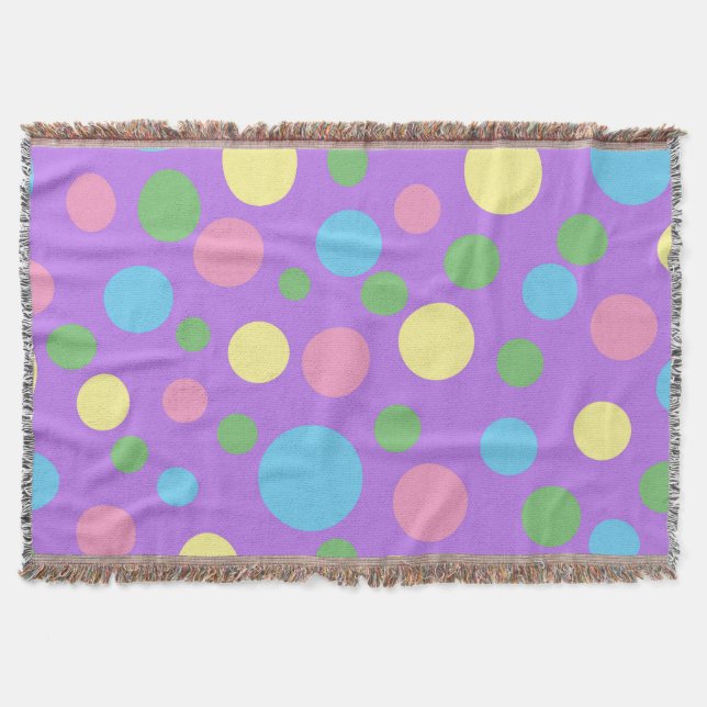 Motif pois coloré jeter la couverture (Devant)