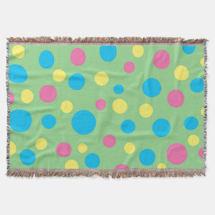 Motif pois coloré jeter la couverture