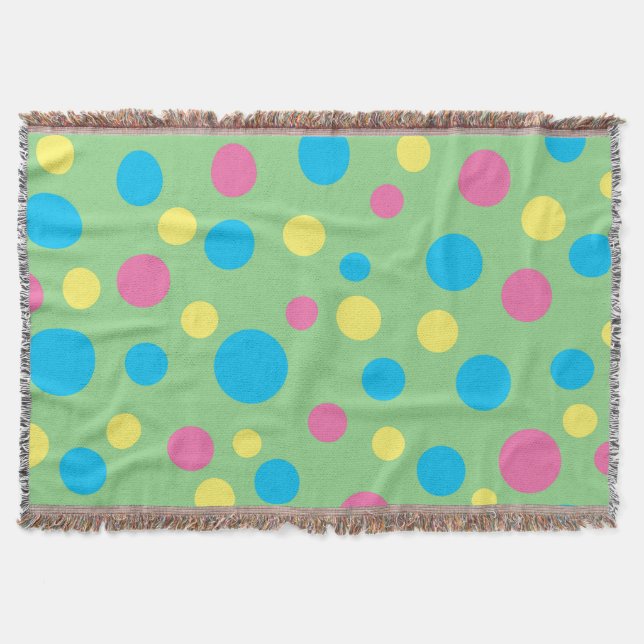Motif pois coloré jeter la couverture (Devant)