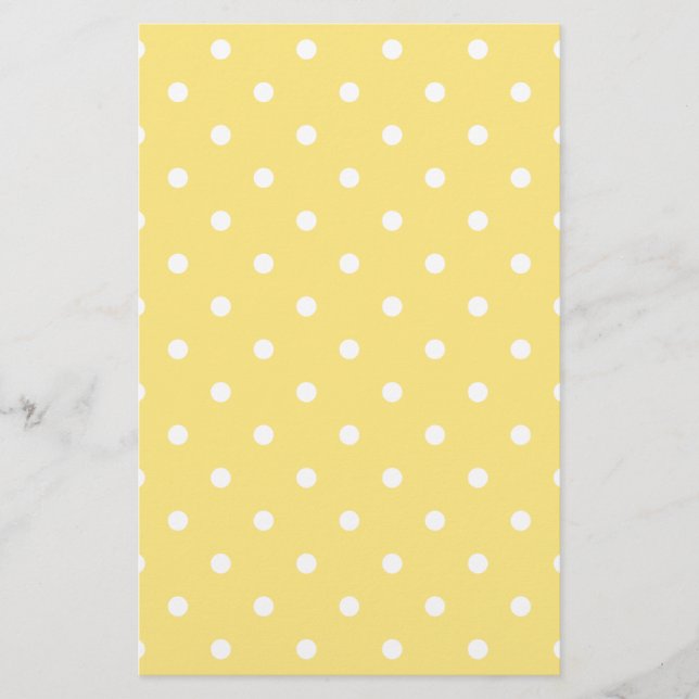 Motif Pois jaune et blanc. (Devant)