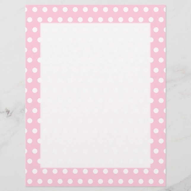 Motif Pois rose et blanc. (Devant)