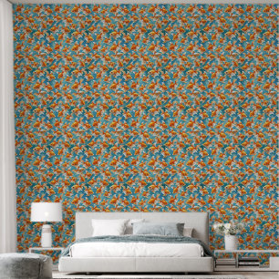 Motif Poisson Rouge Papier Peint & Conception de