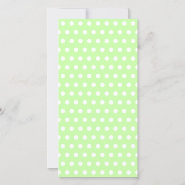 Motif Polka vert et blanc. Spotty. (Devant)