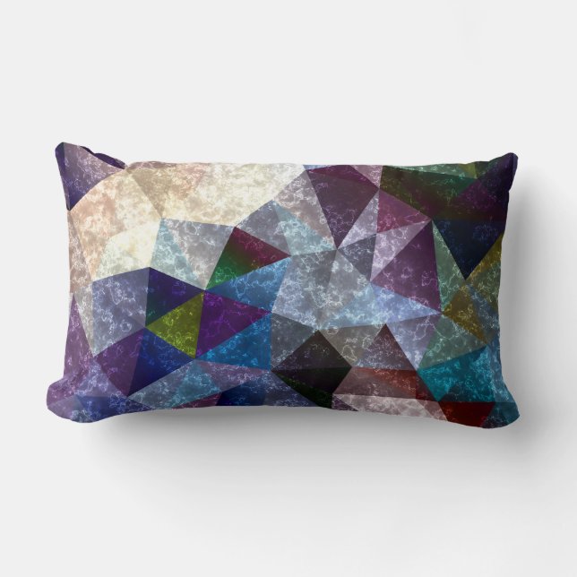 Motif polygonale en marbre lancer oreiller (Recto)