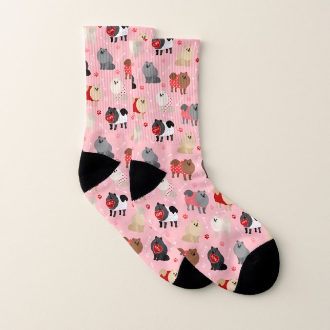 Motif Pomeranian Valentine (Paire)
