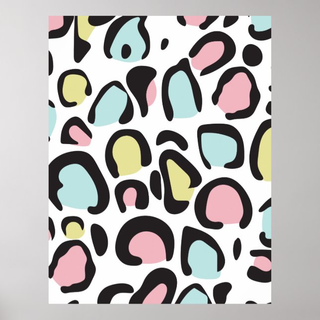 motif Poster de animal des années 1980 (Devant)