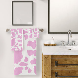 Motif Poster de animal des points de vache rose