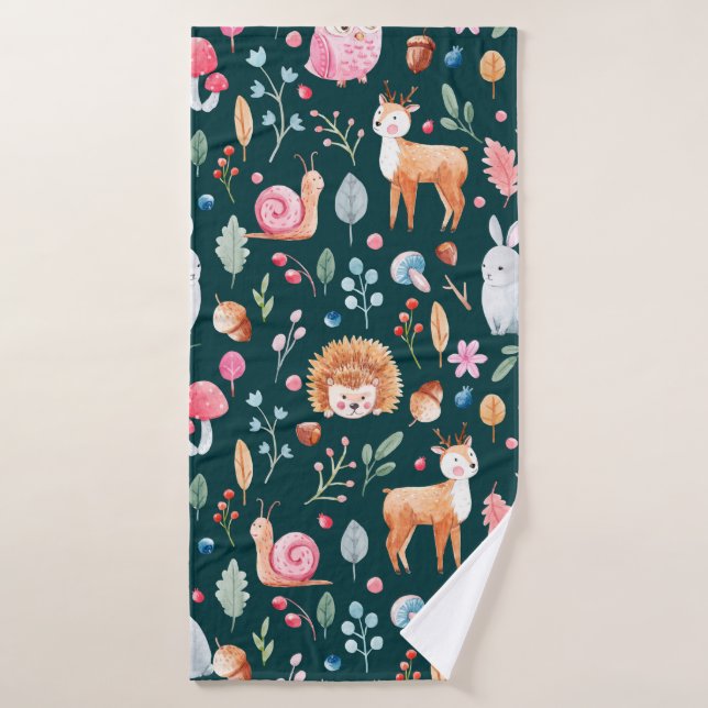 Motif pour enfants en aquarelle technique. fée  (Serviette de bain)