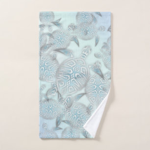 Motif pourpre argenté de tortues de mer