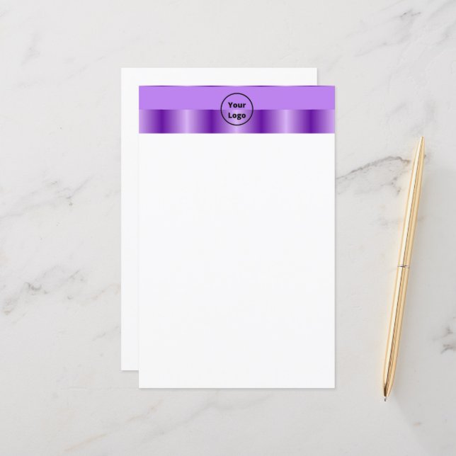 Motif professionnel dégradé violet (Devant/Arrière en situation)