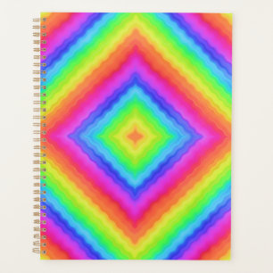 Motif psychédélique carré coloré ondulé