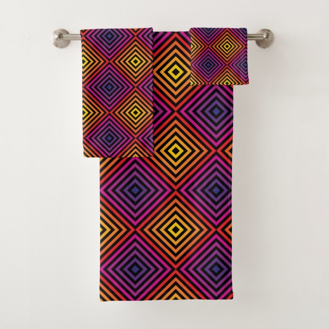 Motif psychédélique Rainbow Chevron (En situation)