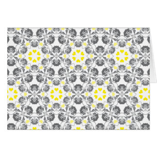 Motif Pug rouge bleu