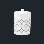 Motif Quatrefoil classique<br><div class="desc">Motif simple en noir et blanc.</div>