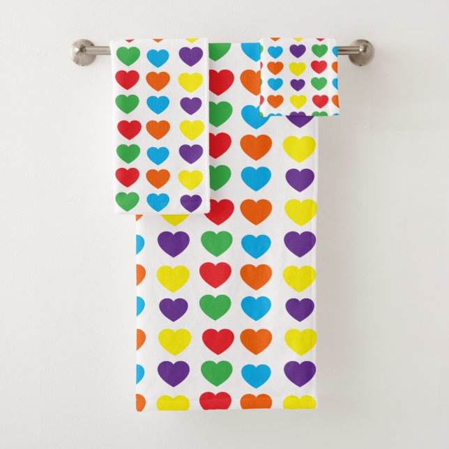 Motif Rainbow Hearts (En situation)