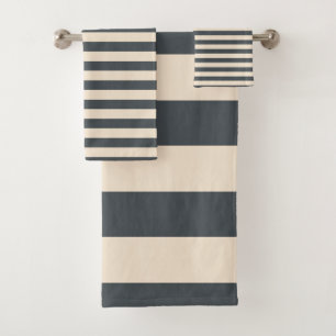 Motif rayé blanc cassé gris-foncé chic