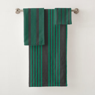 Motif rayé de la forêt verte et du charbon de bois