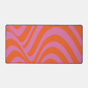Motif rayé groovy liquide rétro orange violet