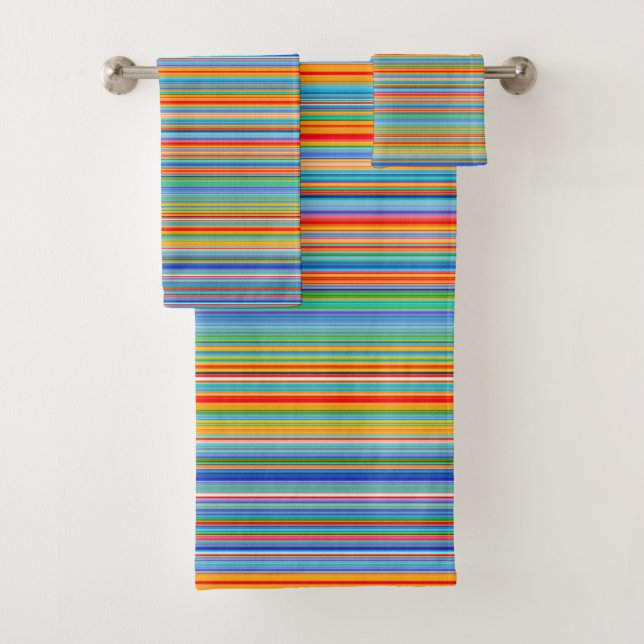 Motif rayé multicolore (En situation)