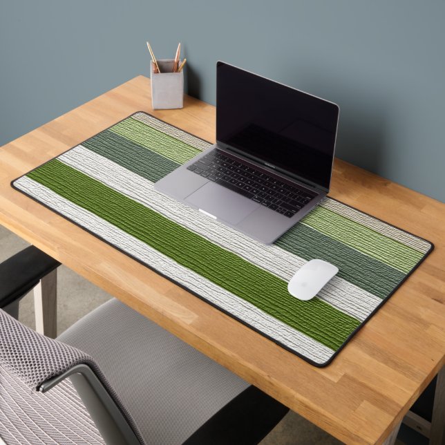Motif rayé vert et crème (Bureau 2)
